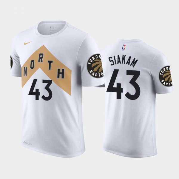 Pascal Siakam Toronto Raptors #43 Men's City Men 2018-19 T-Shirt - White