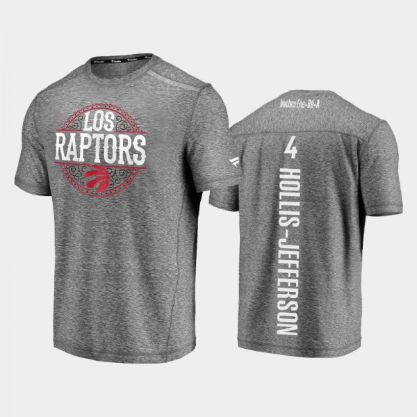 Rondae Hollis-Jefferson Toronto Raptors Men's 2020 Latin Nights Noches Ene-Be-A T-Shirt - Heather Gray